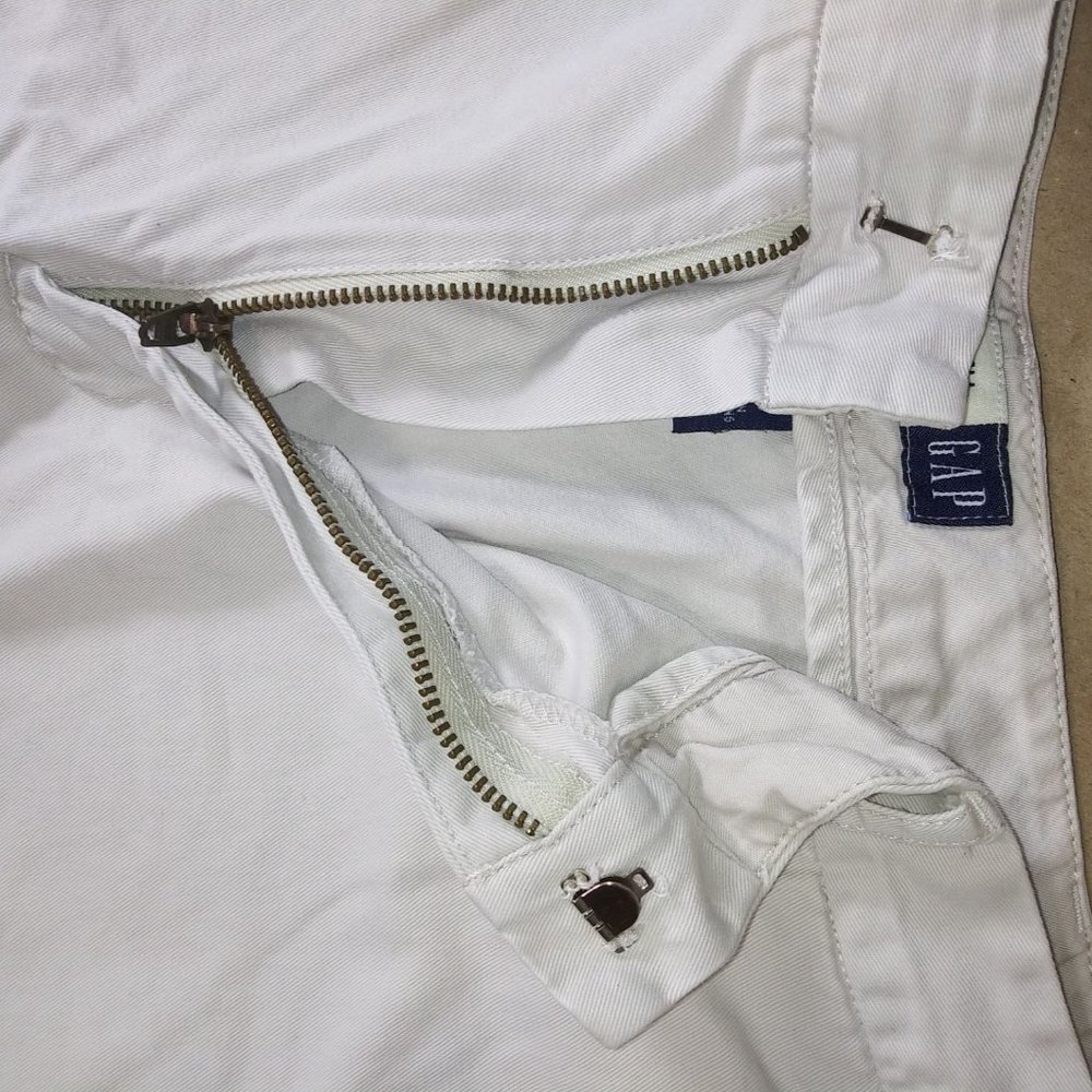 VINTAGE GAP LOOSE FIT KHAKI SHORTS White Women's Size 10 - Picture 4 of 4